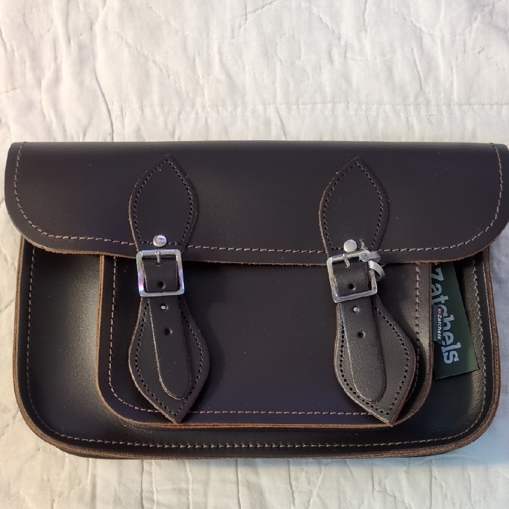 Zatchels Dark Brown Leather Satchel